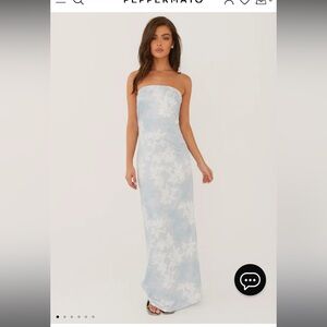 NWT Peppermayo Exclusive - Love Me More Maxi Dress - Blue Blossom